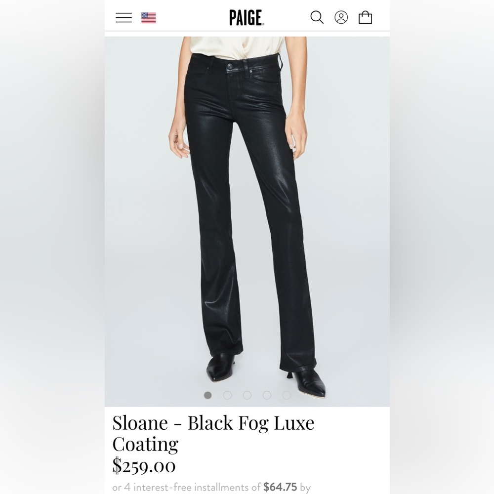 Paige Jeans - Black Fog Luxe Coating
